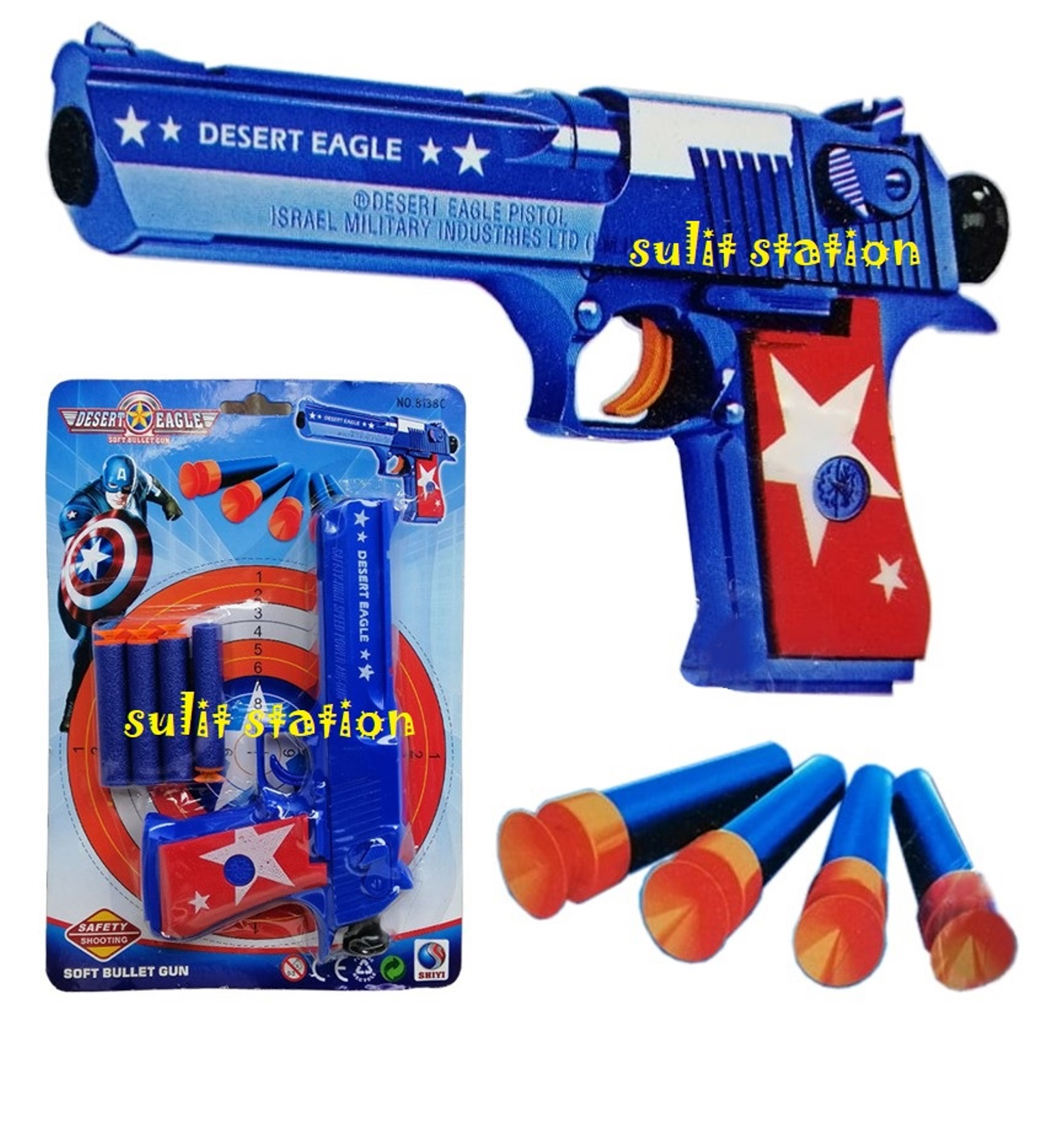CAPTAIN shield AMERICA NERF like SOFT BULLET TOY GUN TOYS Lazada PH