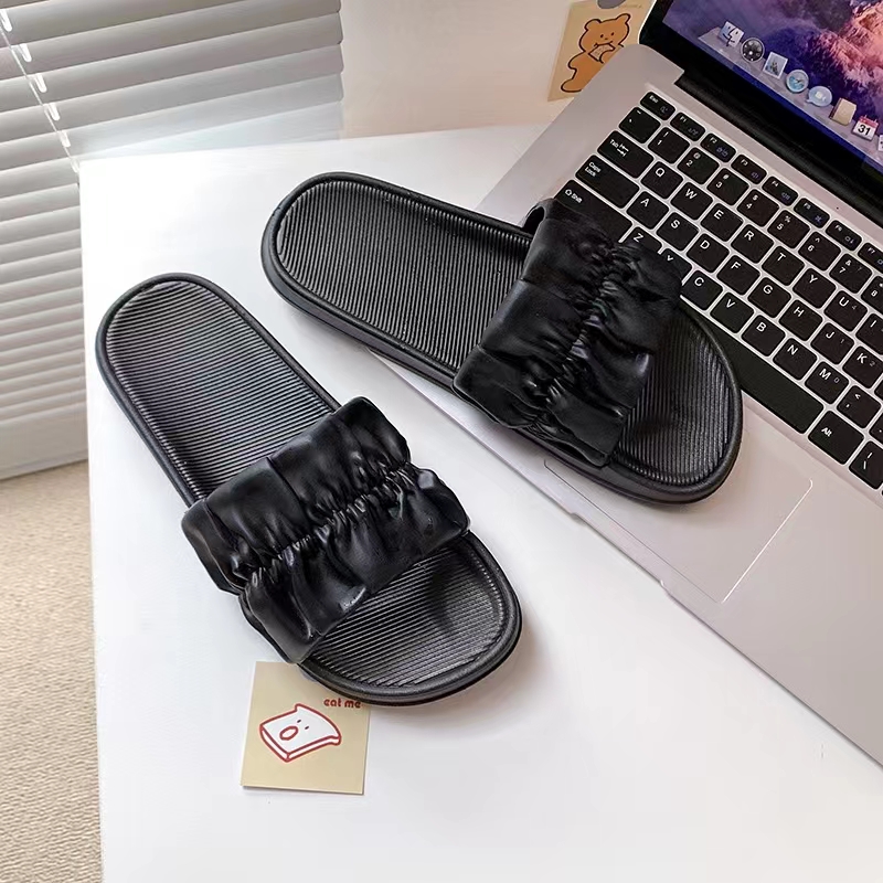 HOT sale ins Indoor Home Thin Strip Rubber Slippers for women slip on