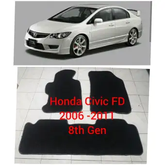 Honda Civic Fd 2006 2011 Nomad Rubber Car Mat No Piping Rubber