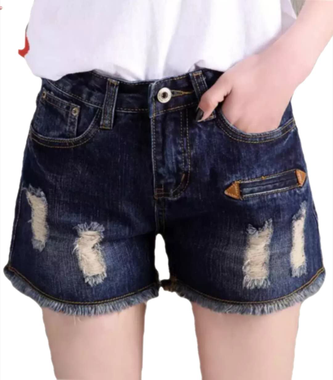 tattered jean shorts