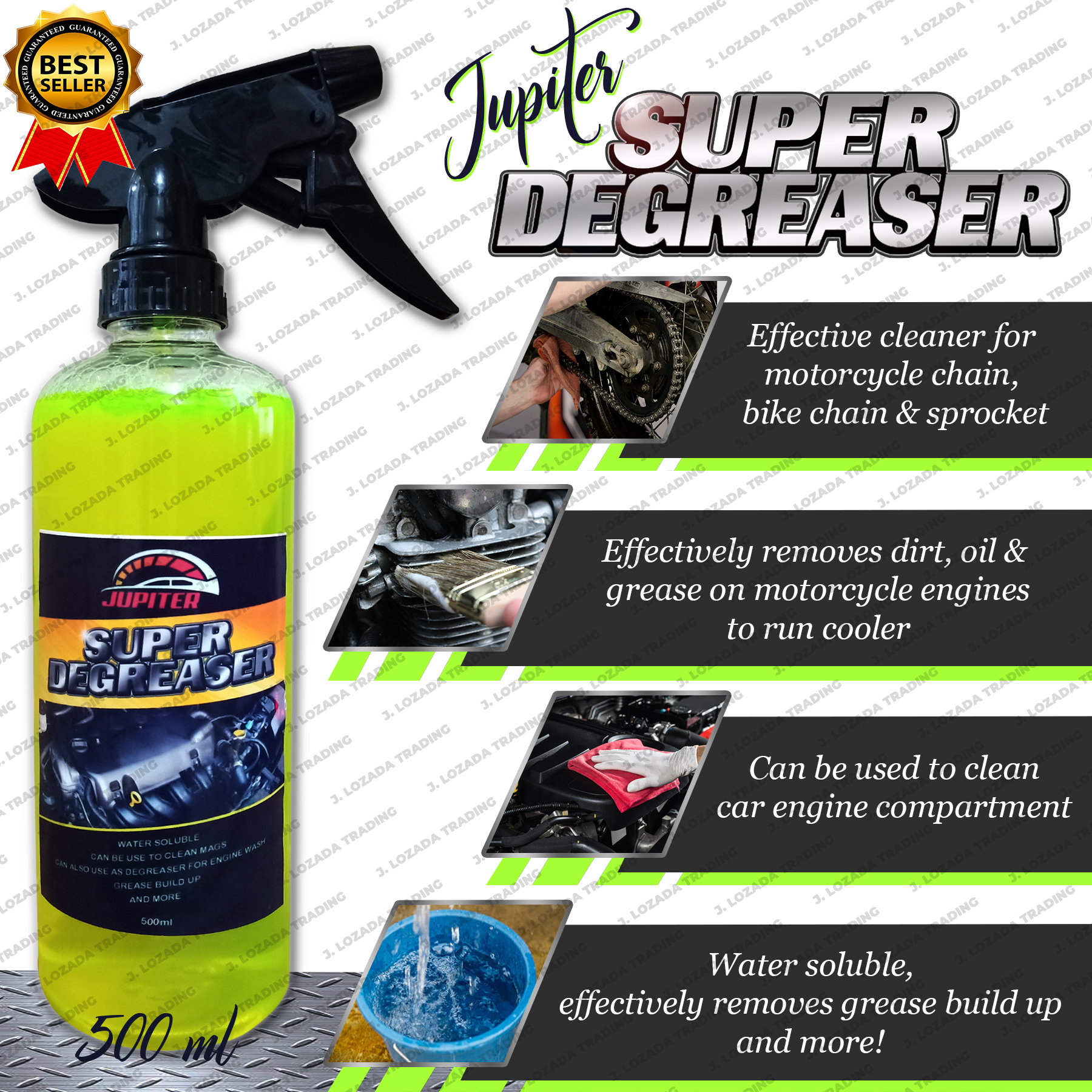 SUPER DEGREASER 500ML - Cleans everything from greasy engines, chains ...