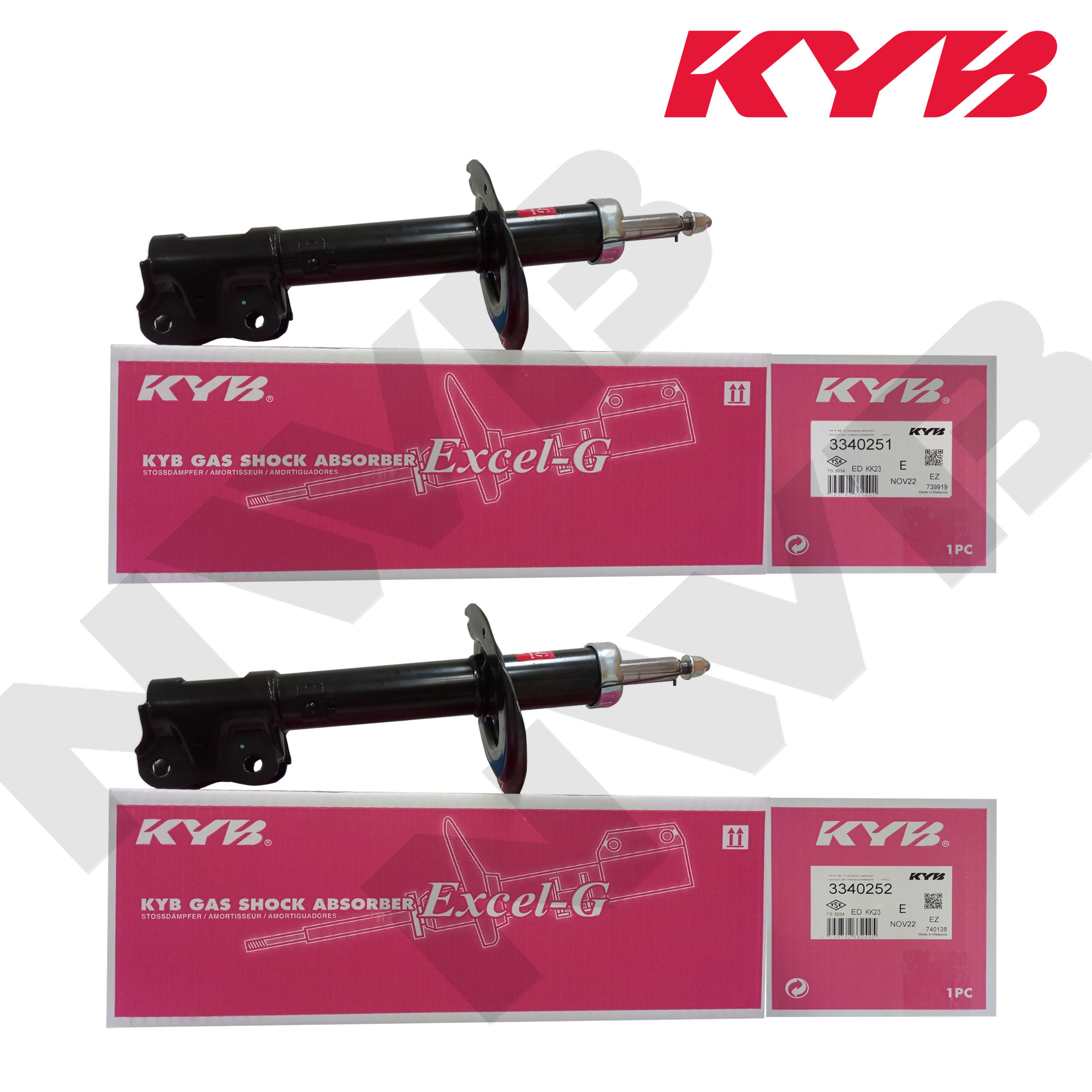 KYB 3340251/3340252 for Mitsubishi Xpander 20182023 Set of 2 Front Gas