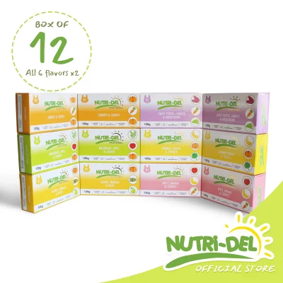 NUTRIDEL Baby Food - 12pcs - Assorted Flavors (120g each)