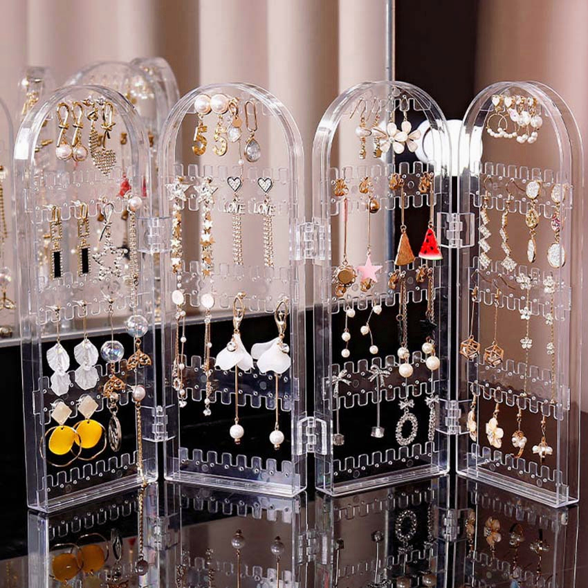 Earring Holder Glass Jewelry Cases For Display Jewelry Organizer