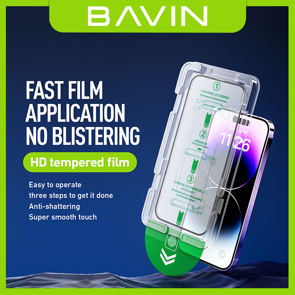 BAVIN Q12 HD Full Screen Tempered Glass Drop-Proof Self-Aligning Screen ...