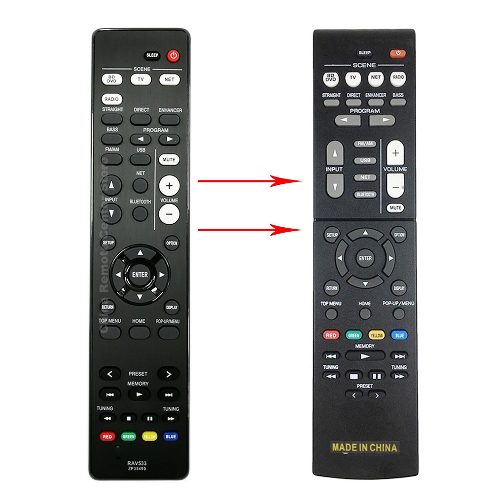 New rav533 zp35490 remote for yamaha rav533 ex rx-v4 rav531 rx-v479 rx-v479bl rx-v579 rx-v579bl av receiver fernbedienung