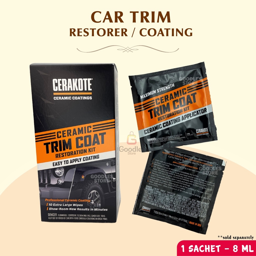 Cerakote Ceramic Coat Trim Coat Blacken Plastic Trim Coating Car