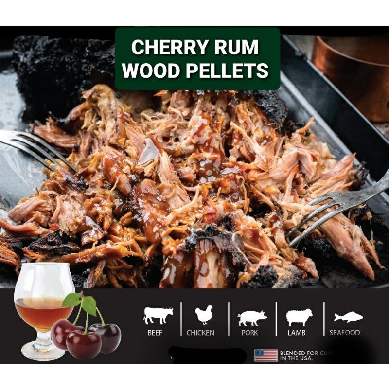 Premium Cherry Rum Grill BBQ Smoking Wood Pellets Food Grade for