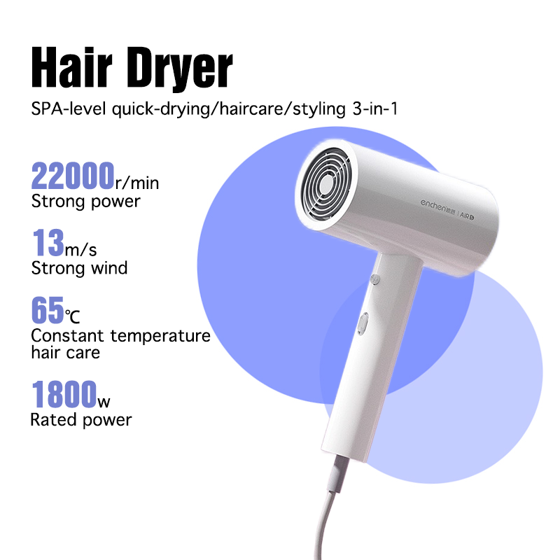 Compra online de Xiaomi showsee anion secador de cabelo difusor portátil  para secador de cabelo íon profissional cabeleireiro secador de cabelo  1800w ventilador