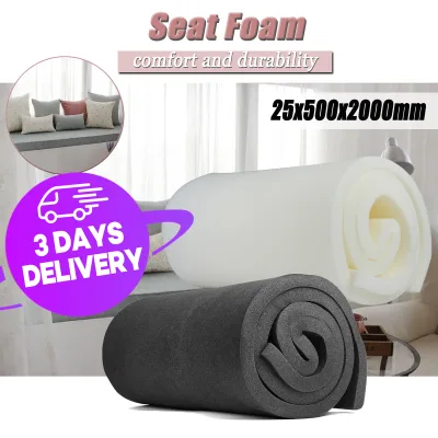 【FBL Stock + 3 Day Delivery】200X50cm High Density Seat Foam Rubber Replacement Upholstery Pad Black White Soft Firm Foam Sofa Cushion