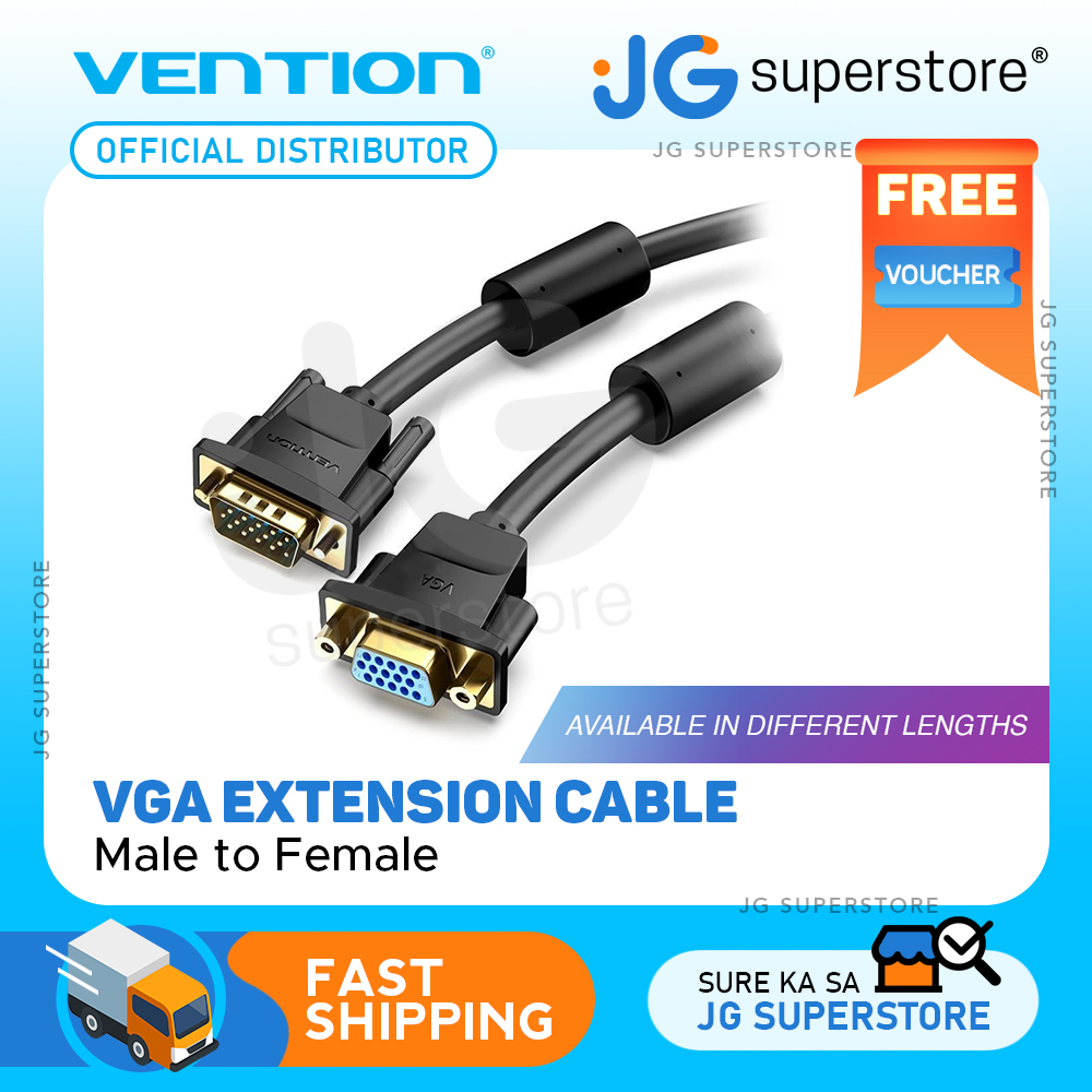 Vention VGA Male to VGA Female (3+6) Gold-Plated Extension Cable