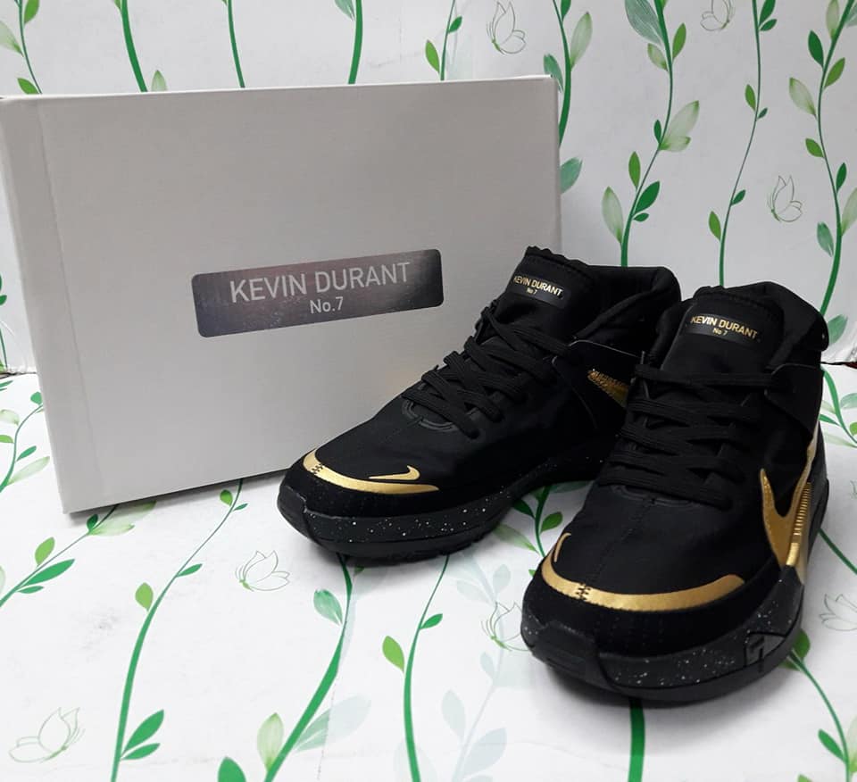 kevin durant shoes black and gold