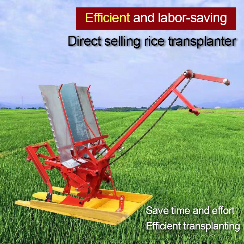 New condition agriculture hand held cranked manual 2 row seedling