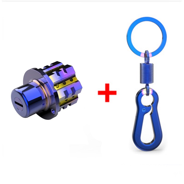 Universal Motorcycle CNC Key Cover Hexagon Burned Titanium Key Head