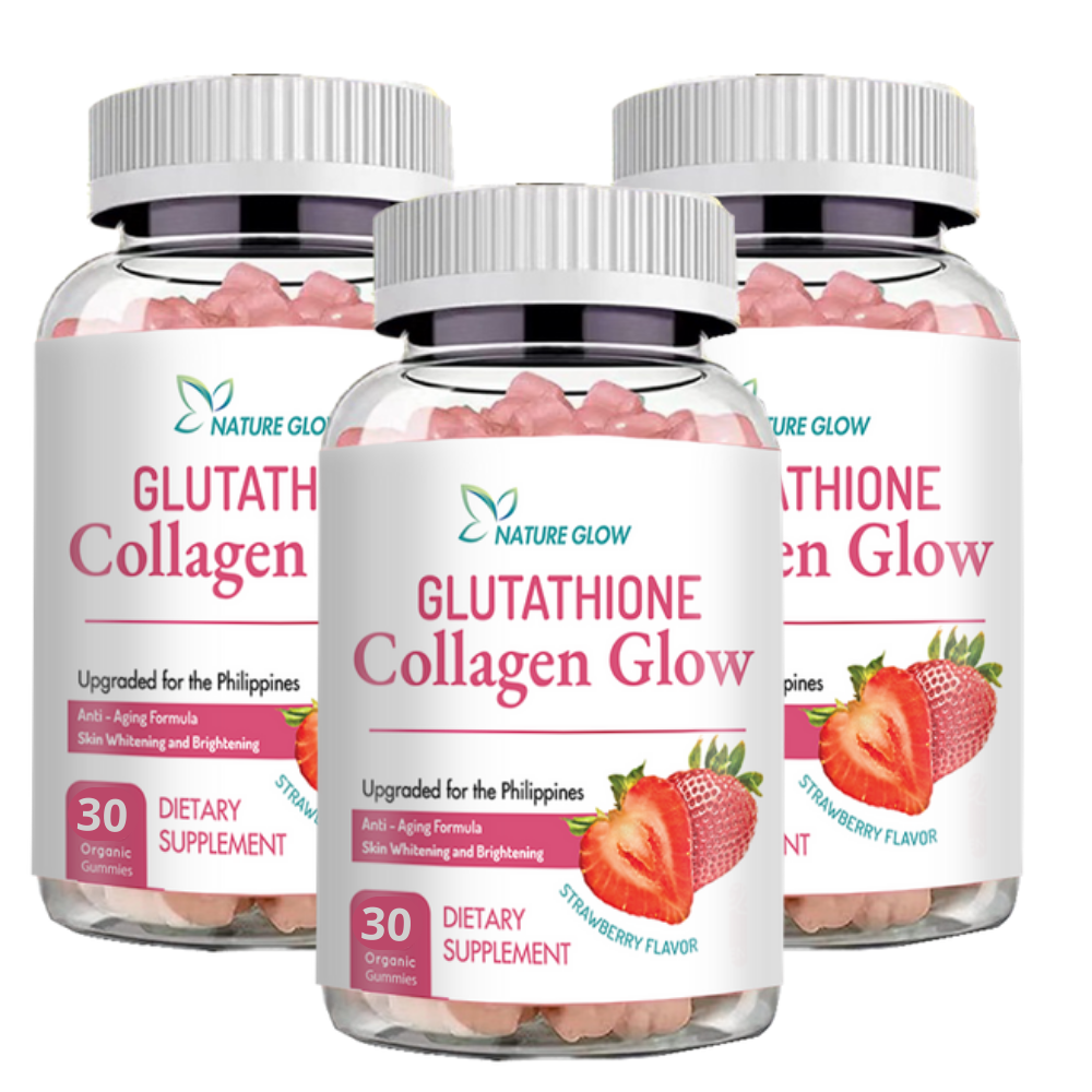 NATURE GLOW Glutathione Collagen Gummies Anti-Aging Whitening Skin ...