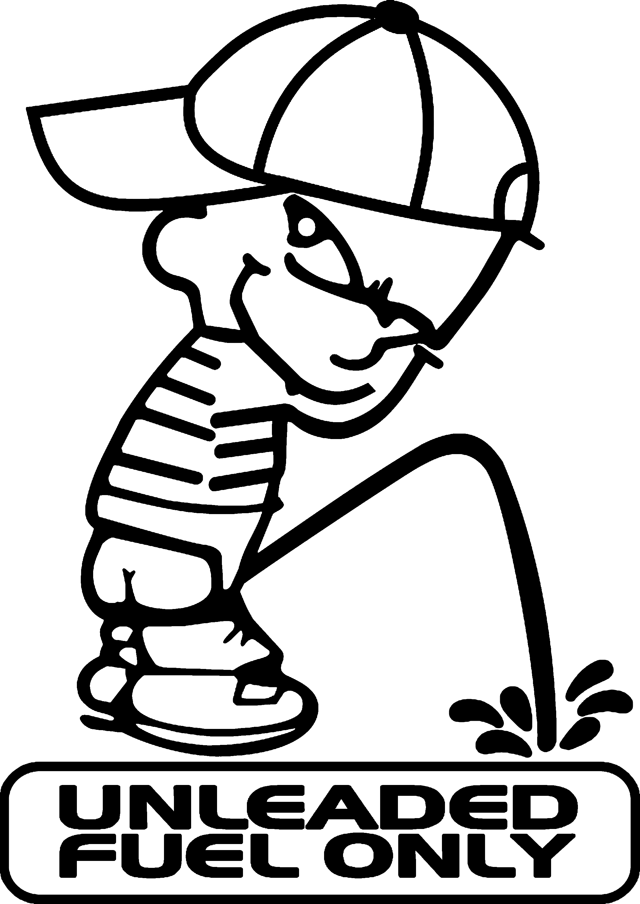 Car Sticker Decals Gas Tank Cover Decal UNLEADED DIESEL GASOLINE