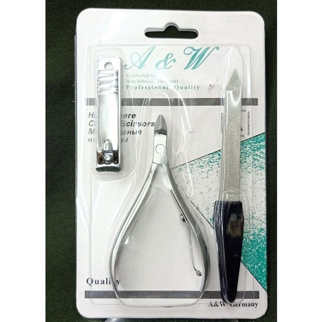 &\xA&W 3in1 nipper manicure pedicure tools (nipper,nailcutter,nailfile