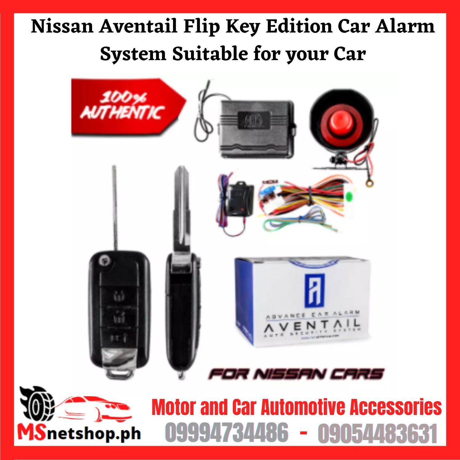 Nissan Aventail Flip Key Edition Car Alarm System Suitable for your Car