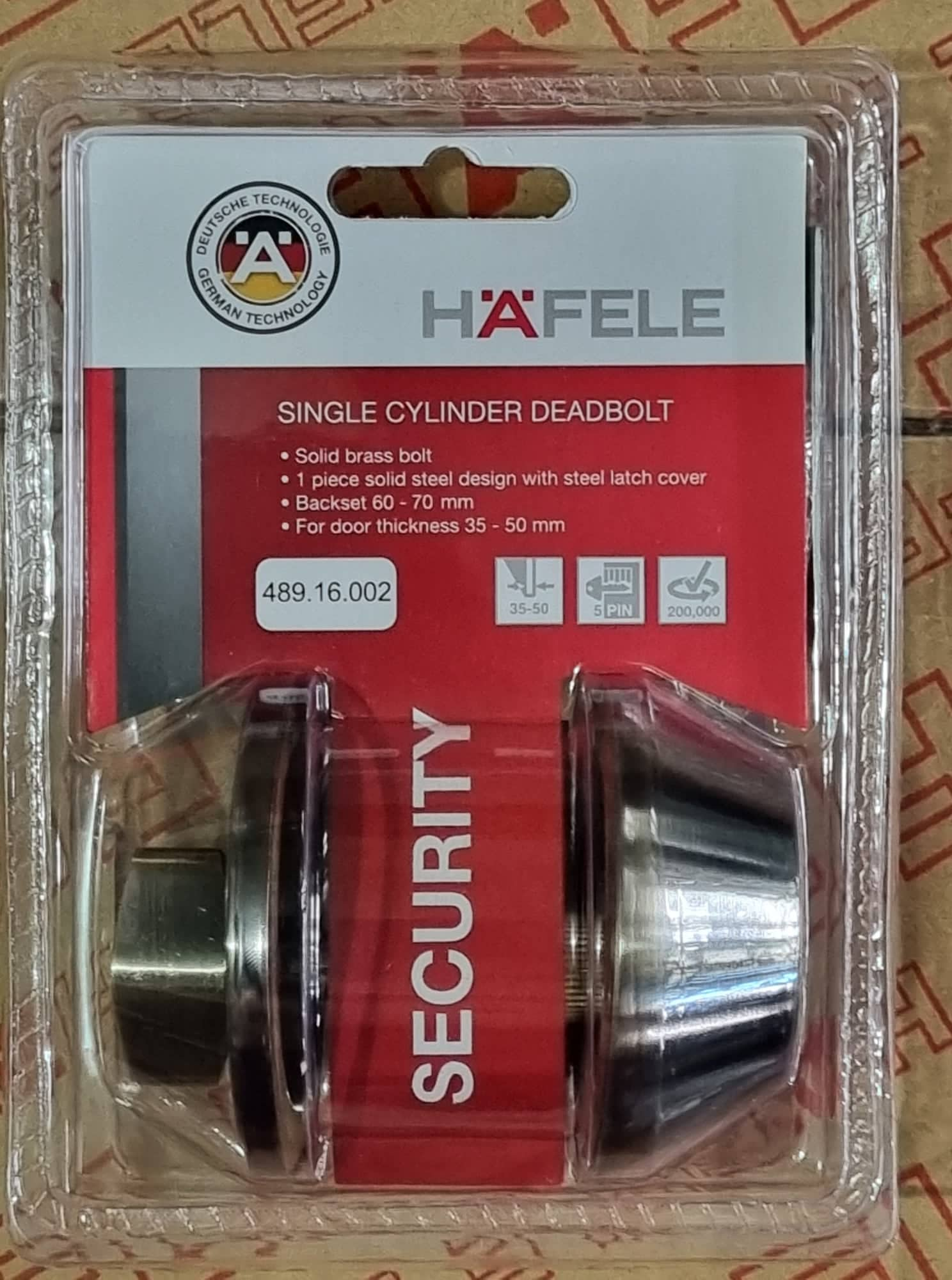 Hafele deadbolt single key (antique brass) | Lazada PH