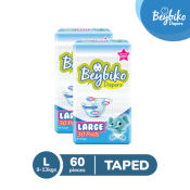 Beybiko Diapers Large - 30 pcs x 2 packs - Taped Diapers