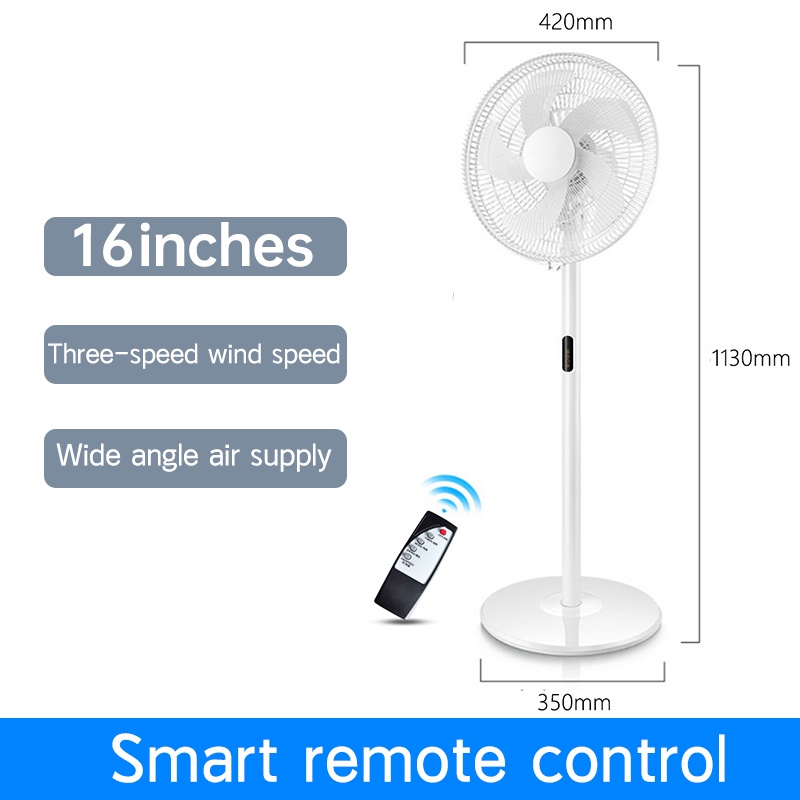 Electric fan mute remote control floor fan household desktop powerful