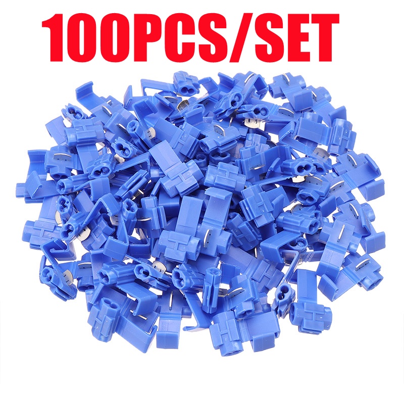 ☞100Pcs Scotch Lock Wire Electrical Cable Connector Quick Splice