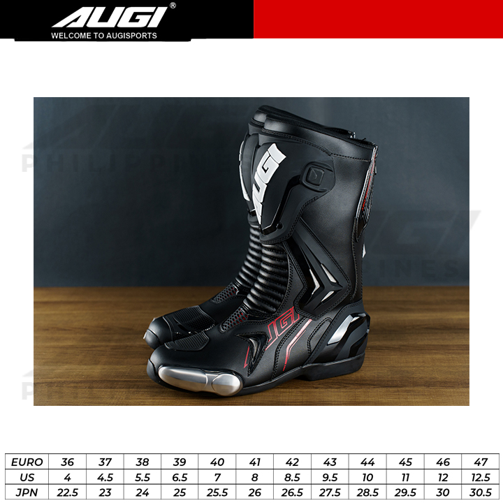 AUGI Racing Boots AR3-1 Black | Lazada Philippines
