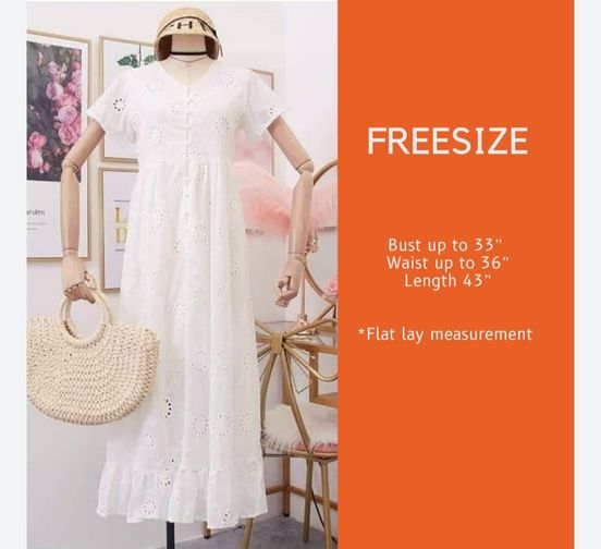 Korean Eyelet White Dress Lazada PH
