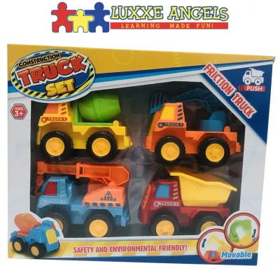 Luxxe Angels 4 in 1 Truck Set | Educational Fun Toys for Kids | Toys for Boys | Toys for Girls
