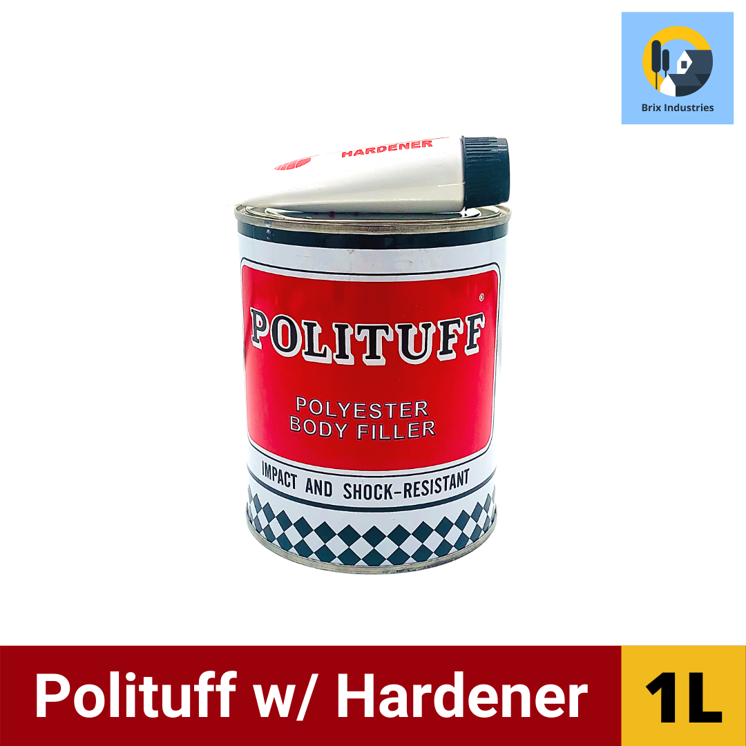 Polituff Polyester Body Filler with Hardener 1 Liter Impact and Shock