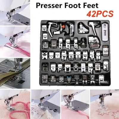 UDIEOA Multifunctional 42pcs Braiding Brother Home Domestic Feet Set Sewing Machine Foot Presser Sewing Accessory