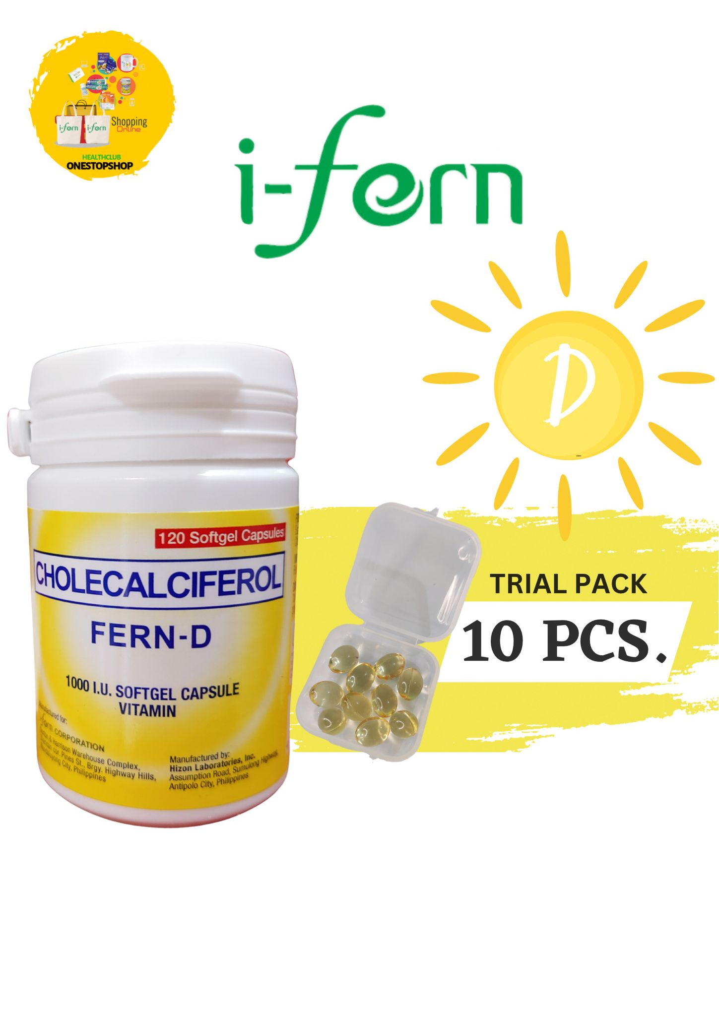 Original Fern D 120 Soft gel Immune Booster Supplement Promotes