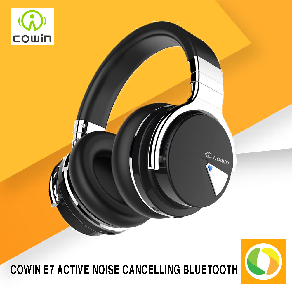 Yellow Cowin Headphones Wireless Bluetooth Cowin E7 Active Noise