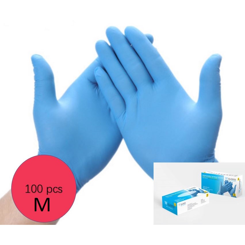 Pink Nitrile Gloves Black White 100pcs Blue Latex Non Sterile Disposable Blue Gloves Box Lazada PH