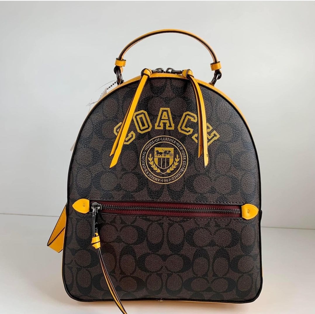 Coach Jordyn Backpack In Signature Canvas With Varsity Motif CB871 ...