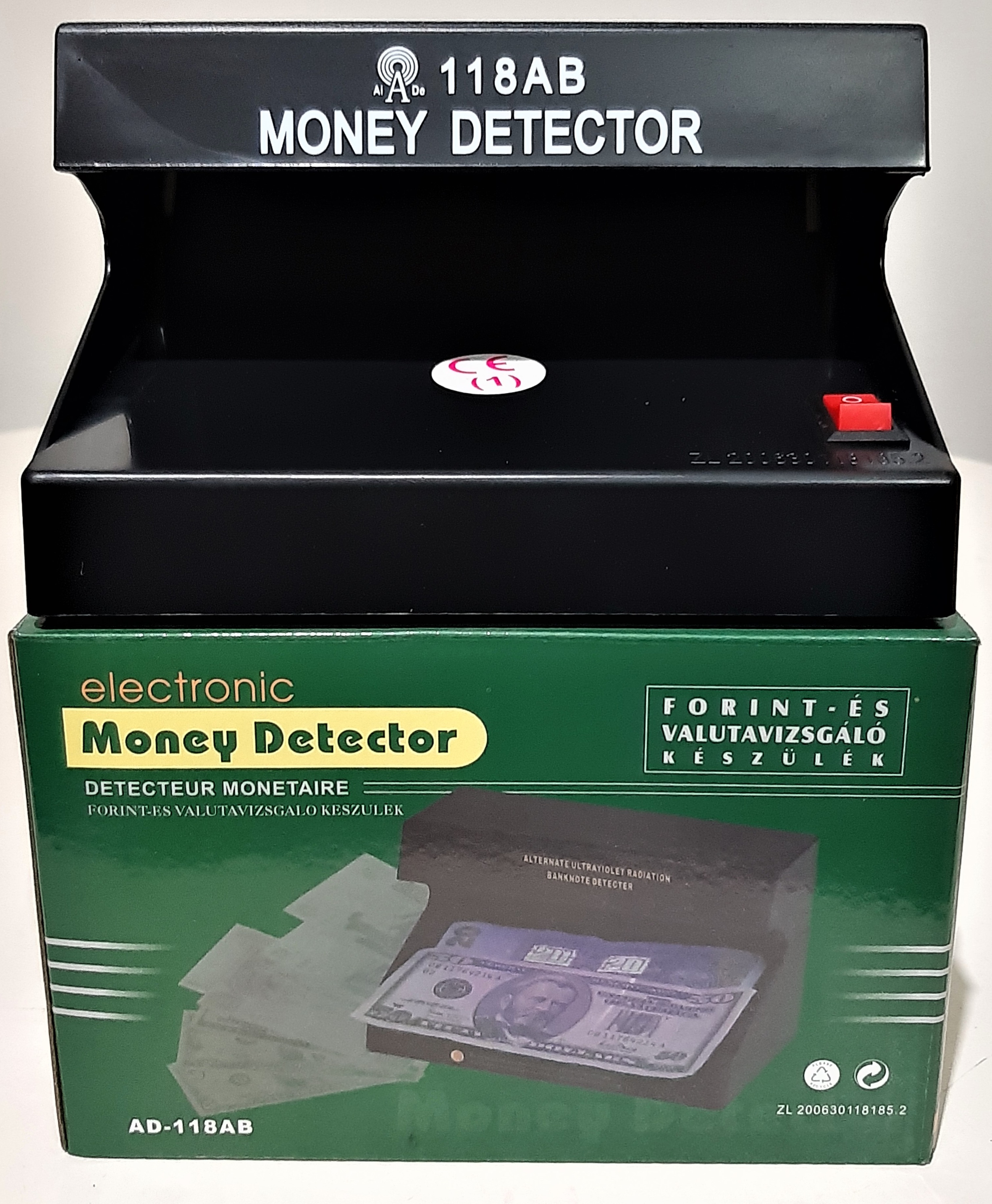 Money Detector AD118AB ultraviolet detection Electronic UV Light Money Detector Bill Currency