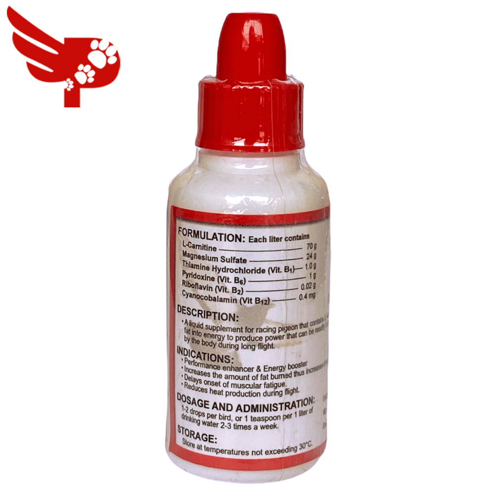 L-CARNI 15ml - Vitamins Magnesium Sulfate L-Carnitine - Liquid Solution -  Perfomance Enhancer For Racing Pigeons - For Animal Use - By Excellence -  Bird - pgb - petpoultryph - Lazada