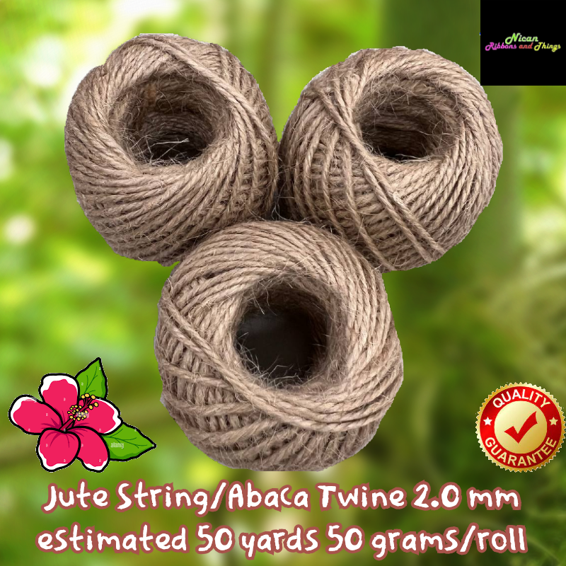 50 Yards Jute Twine String / Abaca String (2ply / 3ply)