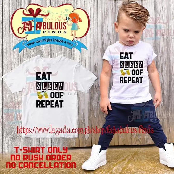 Tshirt For Kids Eat Sleep Oof Repeat Roblox Cute Ootd Fashion - roblox oof hoodie for kids