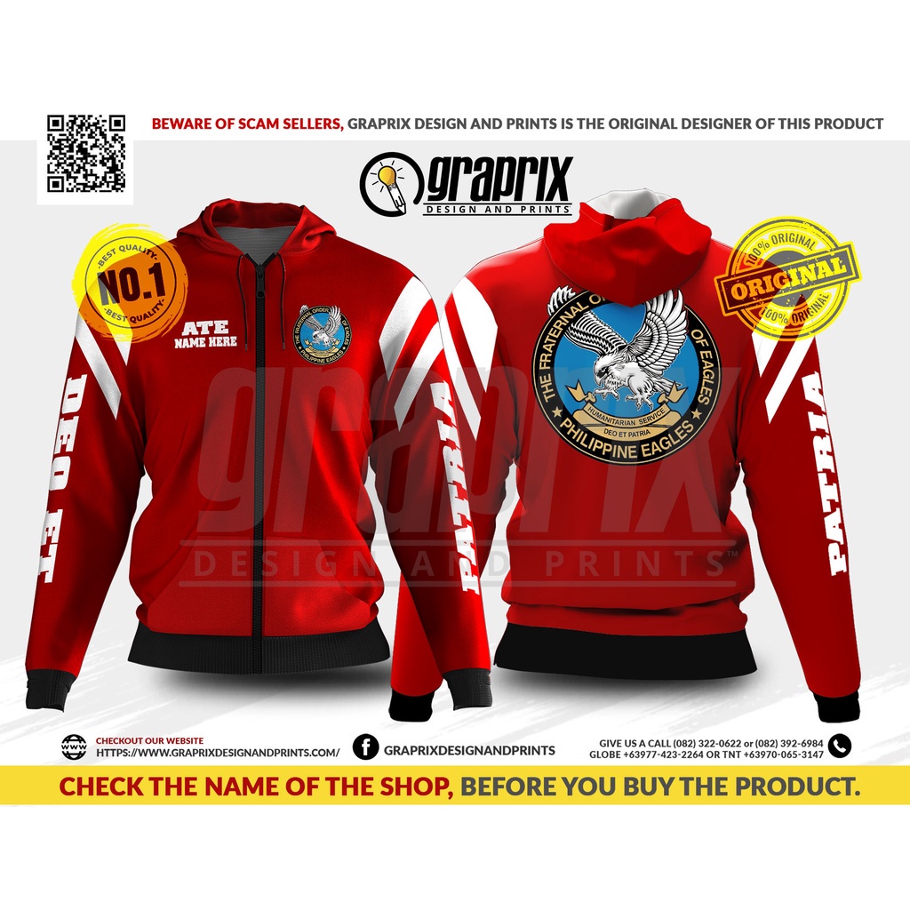 Full Sublimation The Fraternal Order of Eagle Philippines Eagles Plain