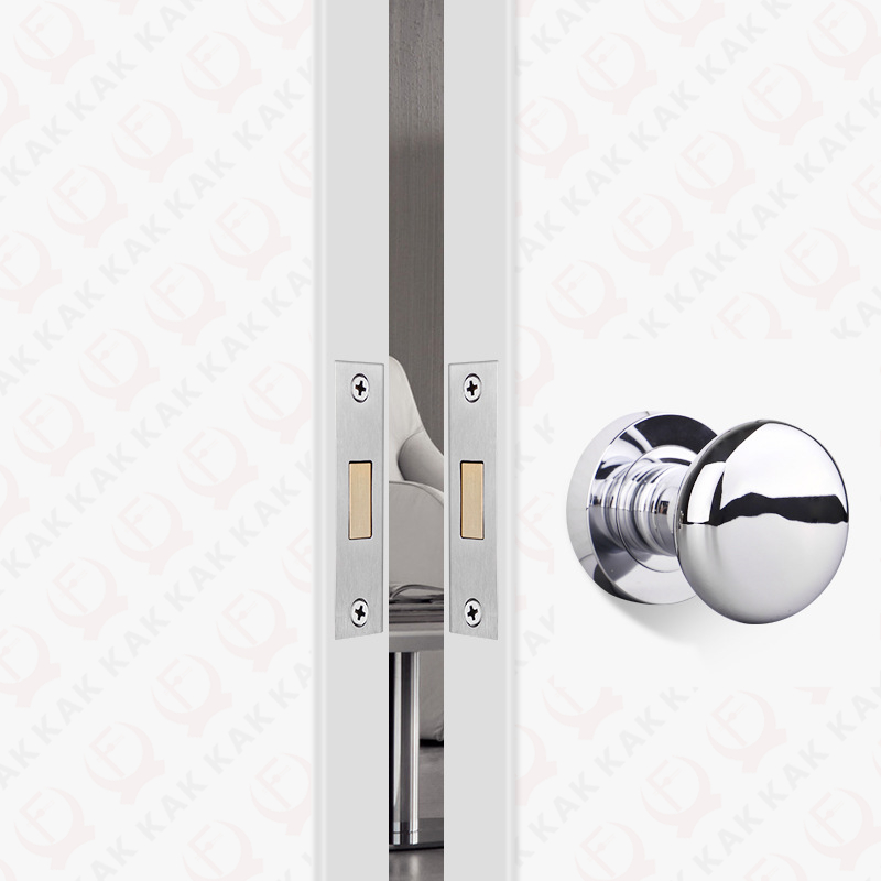 KAK Black Zinc Alloy Hidden Door Lock Invisible Corridor Sliding Door