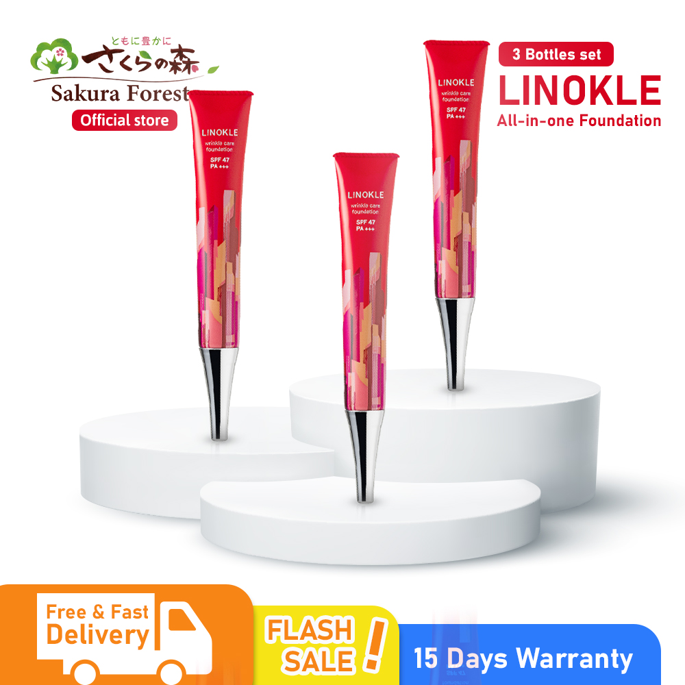 3 tubes] Linokle Foundation | anti-wrinkle and whiteing foundation