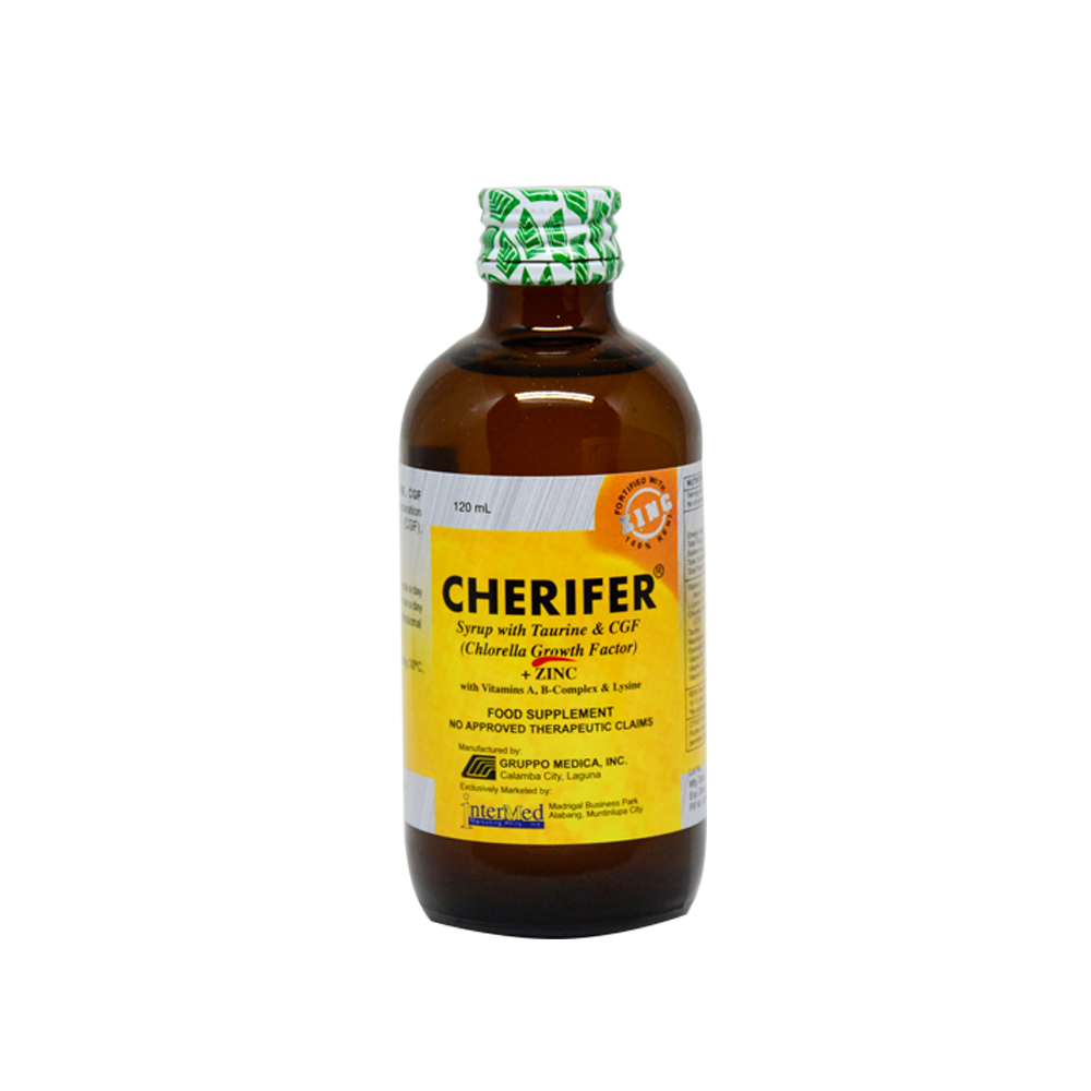 Cherifer Vitamins with Lysine CGF Taurine and Zinc Syrup 120mL Lazada PH