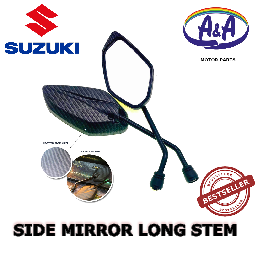SKYDRIVE 125 FI MOTORCYCLE CARBON SIDE MIRROR LONG STEM COD Lazada PH