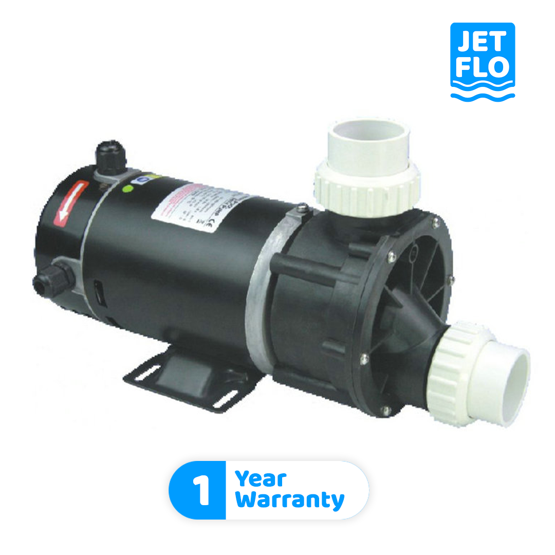 JetFlo WDH100 Spa Pump .75Kw (1.0 Hp) 3.8A with built in Air Switch