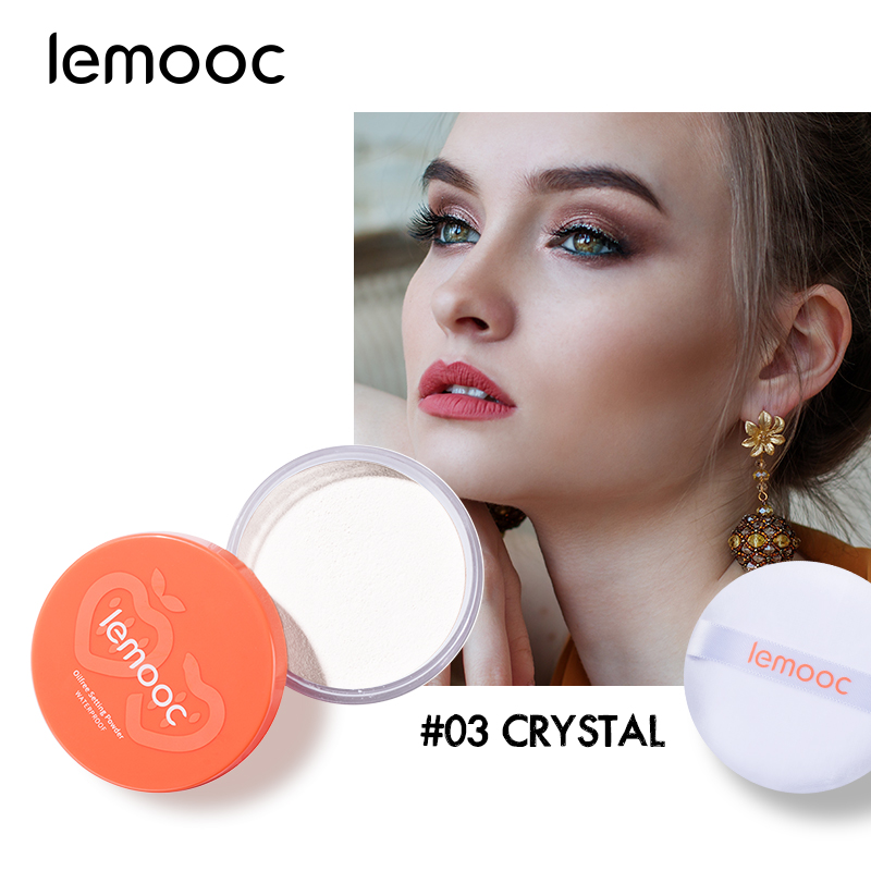 LEMOOC Loose Powder Face Oil Control Powder Loose Setting Powder Makeup