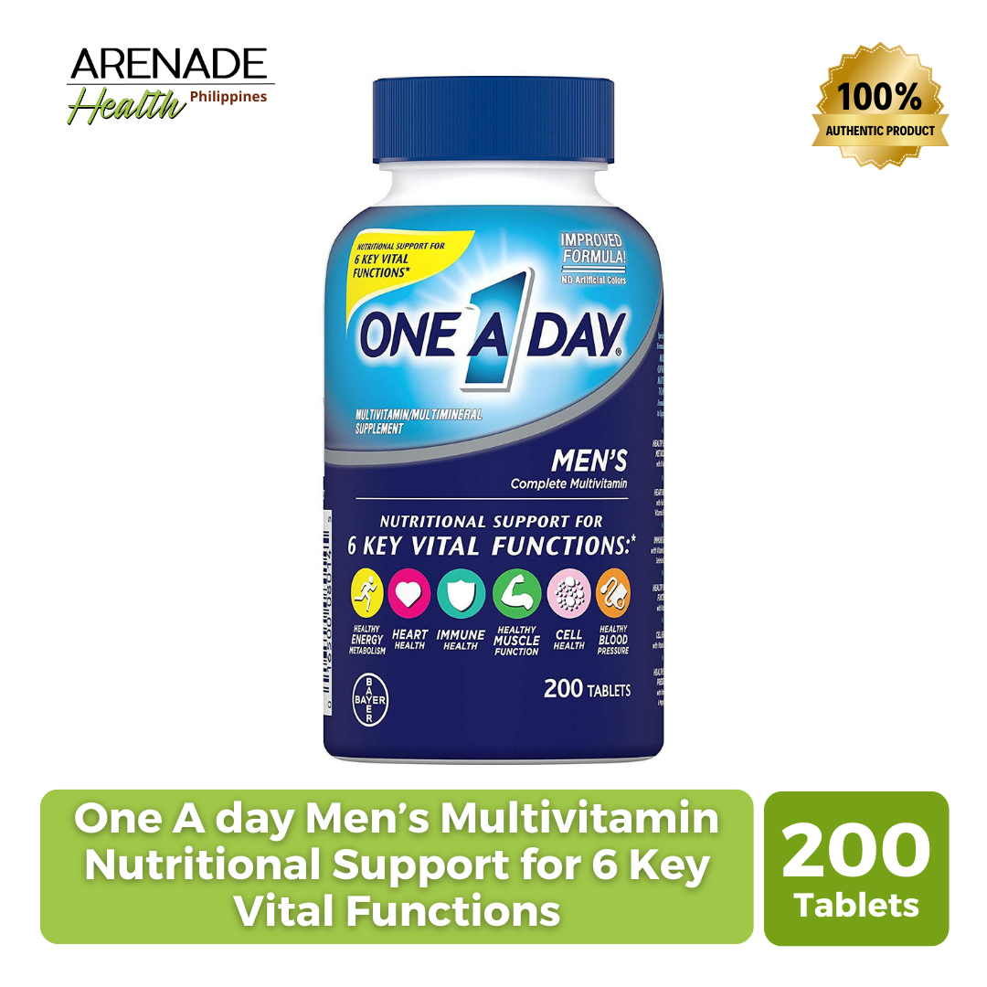One A day Men's Multivitamin Nutritional Support for 6 Key Vital ...