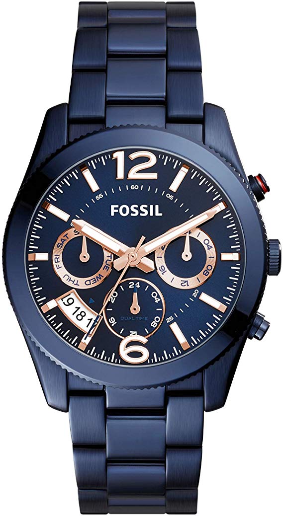 Fossil navy store blue women's watch