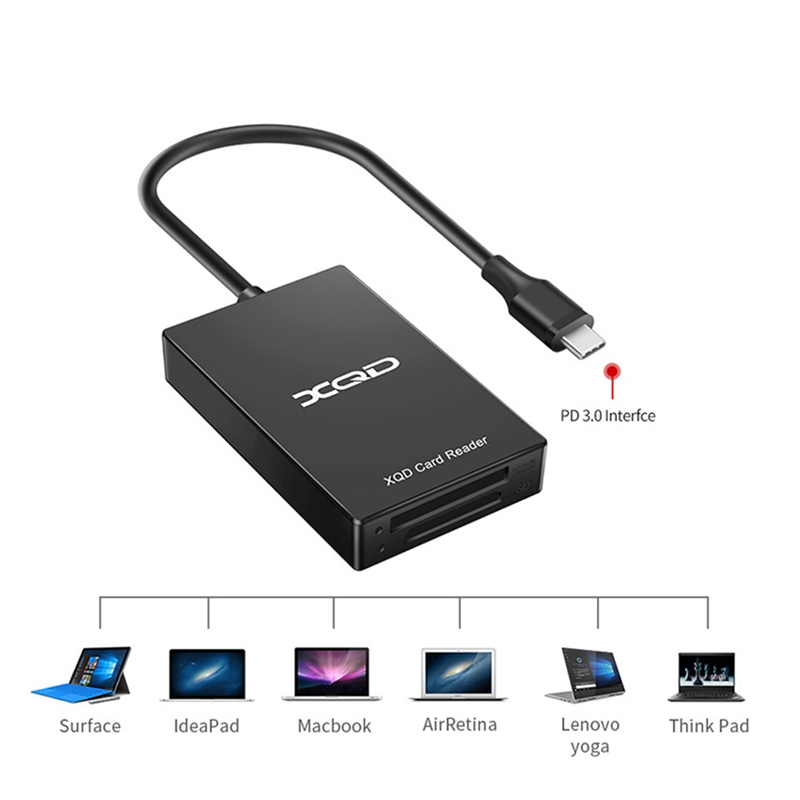 Type C USB 3.0 SD XQD Memory Card Reader Transfer for Sony M/G Series for OS Windows Computer