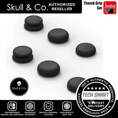 Skull & Co. Skin, CQC and FPS Thumb Grips Set Joystick Cap Analog Stick Cap for Nintendo Switch Joy-Con Controller 3 Pairs (6pcs)
